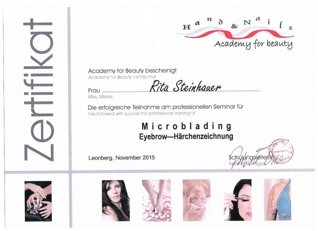 Microblading Diplom