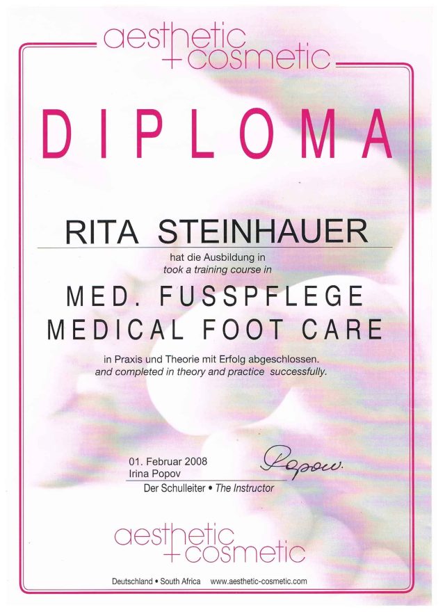 Fußpflege Diplom